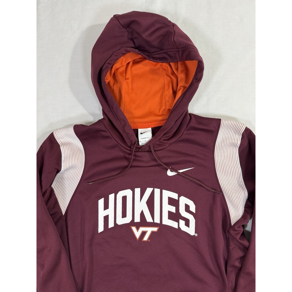 Virginia Tech Hokies Sweatshirt Mens M Purple NCAA Football Nike Therma-FIT